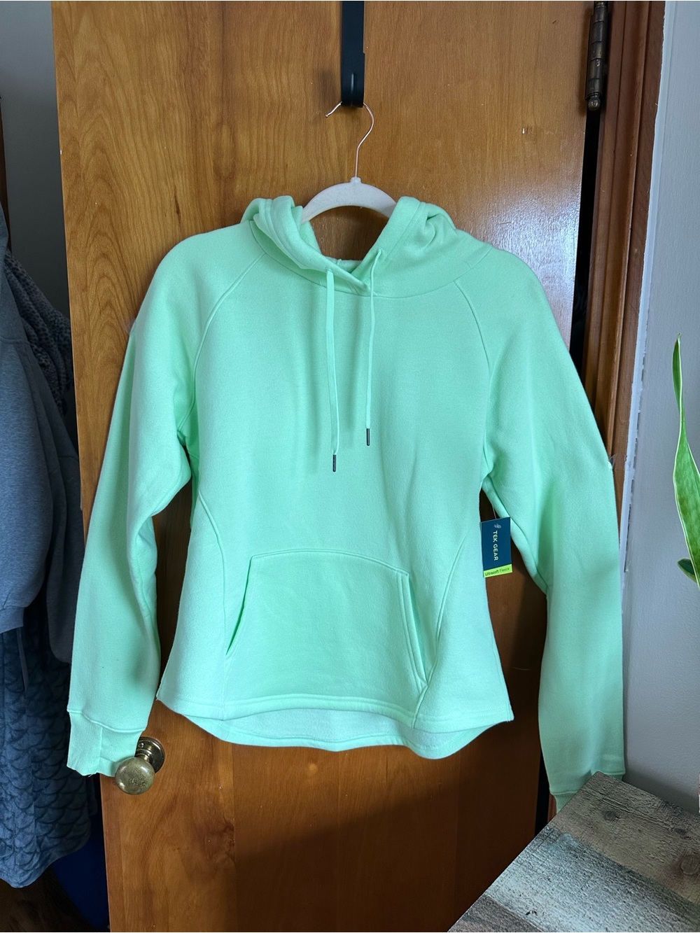 tek gear Mint Green Hooded Pullover Sweatshirt